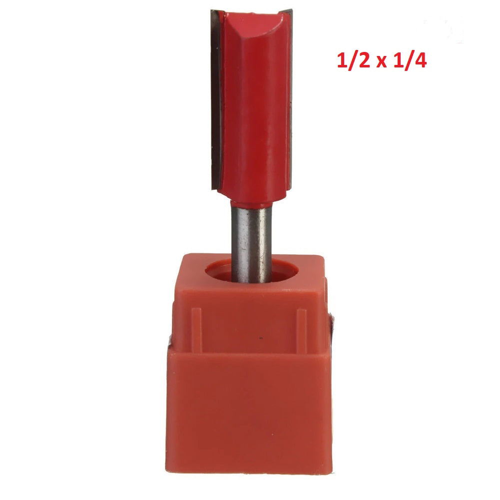 Punta de router recta 1/2*1/4. Vastago de 1/4"