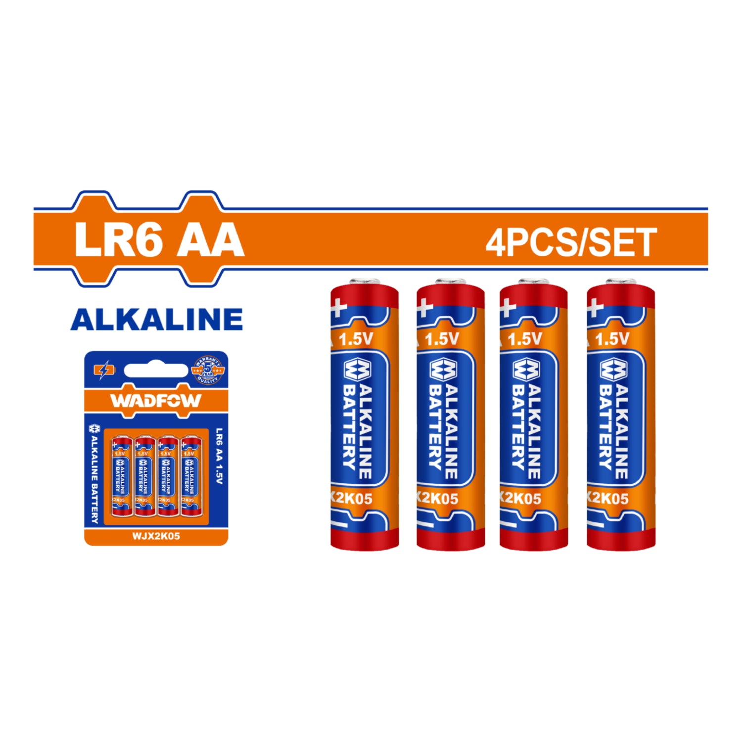 Baterías AA alcalinas LR6. Set 4 piezas. 1.5V Pilas