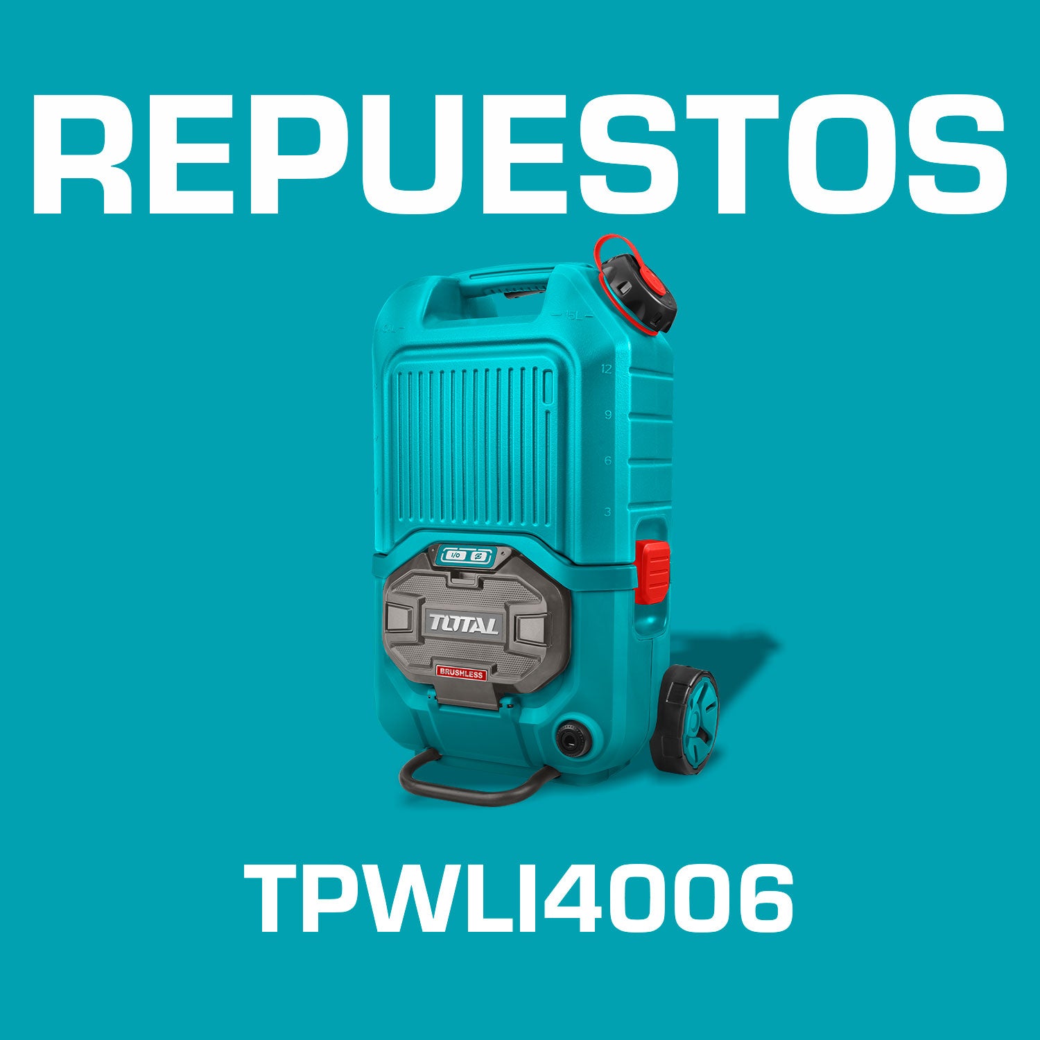 Repuestos Hidrolavadora Alta Presión inalámbrica 40V. Codigo TPWLI4006