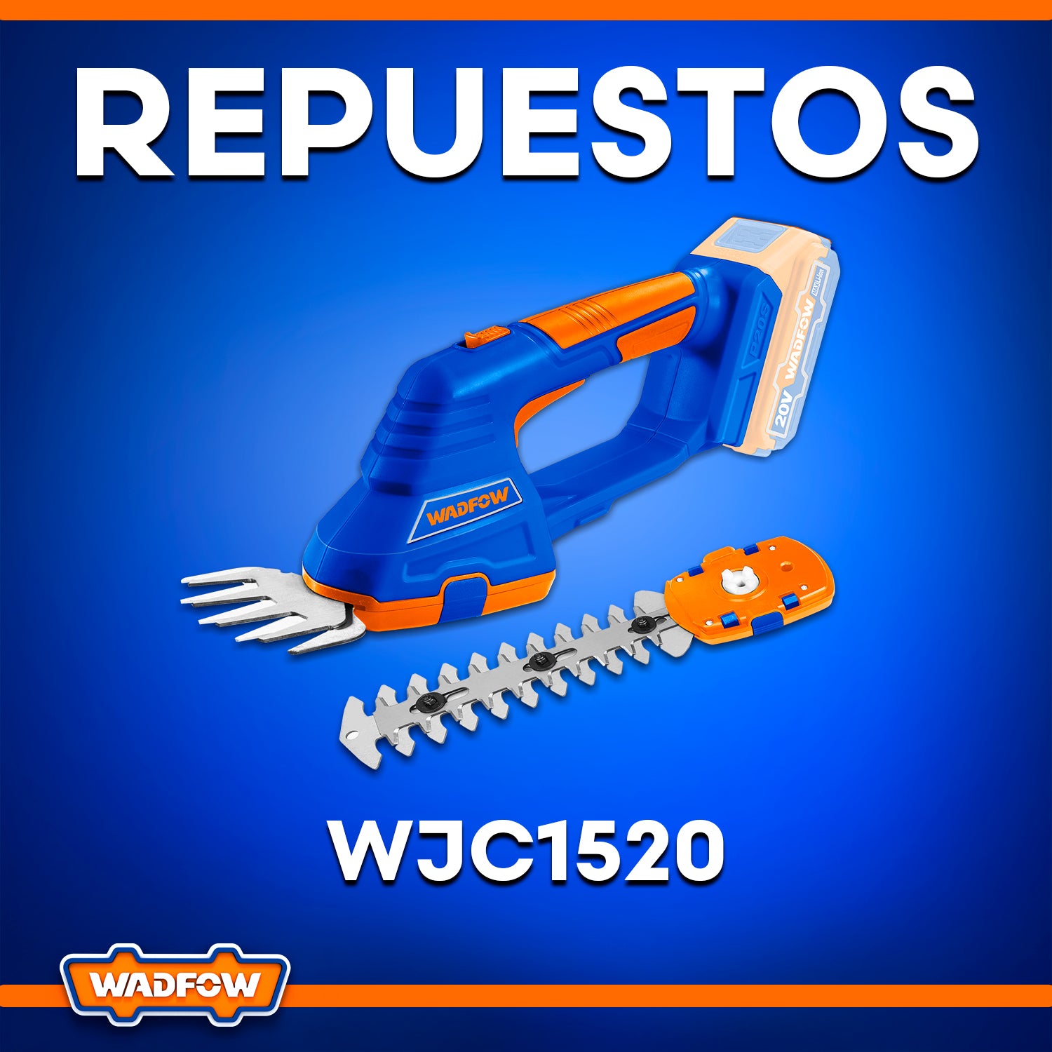 Repuestos de Cortasetos Podadora Inalámbrica de Batería 20V Eléctrica WJC1520