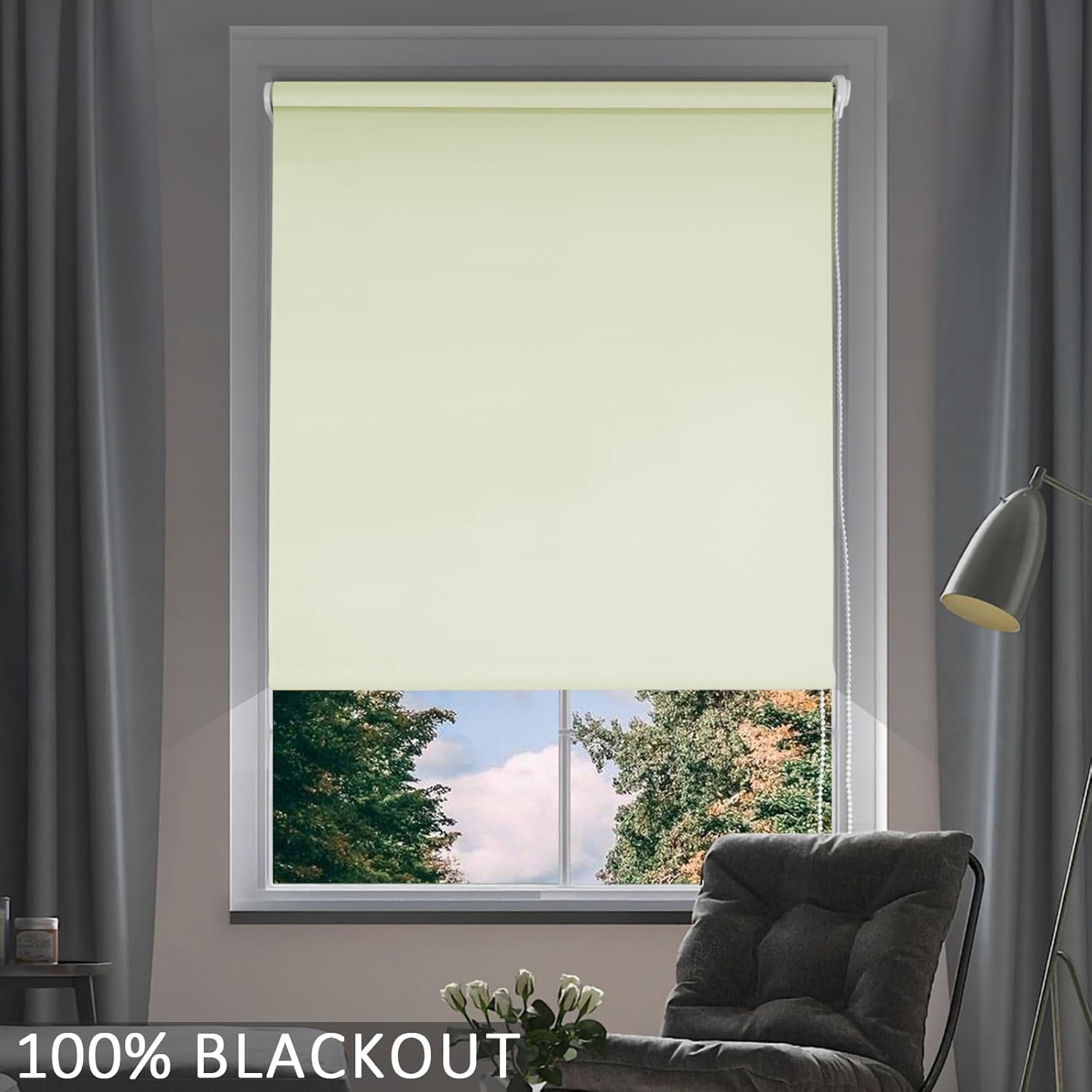 Blackouts rollers 100% opacos. Color Beige.