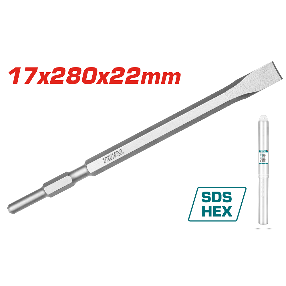 Cincel Plano de 17x280x22mm para Demoledor Total 1300W UTH2130016