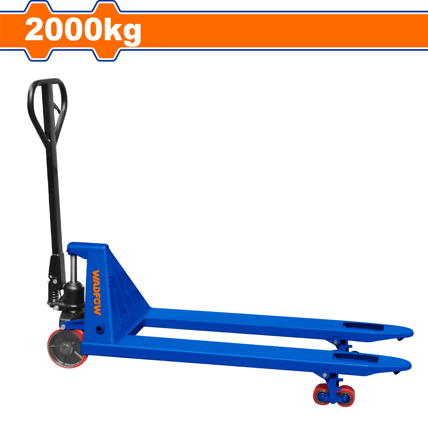 Transpaleta Manual de Tijera 2000Kg. Alt. Min\Max: 75 x 190mm. Distancia entre uñas: 250mm.