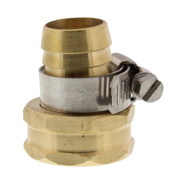 Acople hembra de 3/4" para manguera. Incluye clamp