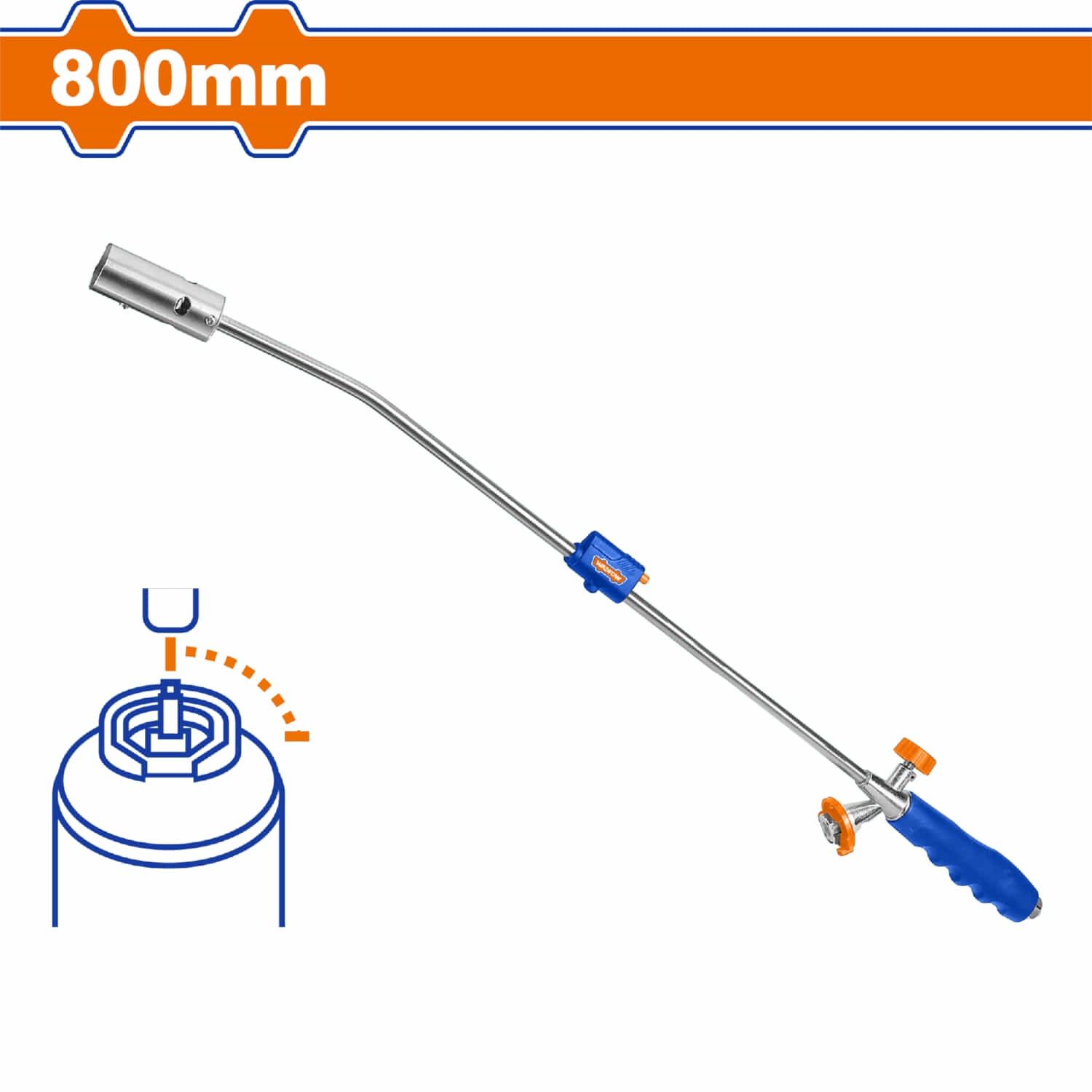 Antorcha a gas Pistola de llama 800mm Consumo de gas: 180g/h No se puede disparar boca abajo.