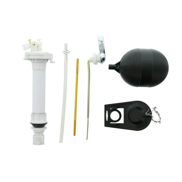 Kit de reparacion con valvula, flapper, flotador y palanca para tanques de inodoros