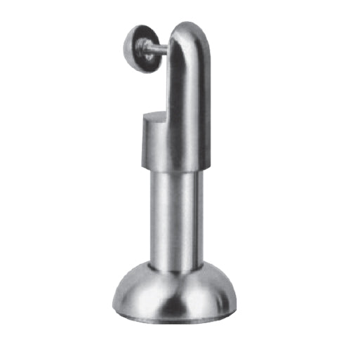 Base piso panel para divisiones de bano (12 a 19 mm). Acero inox satinado.