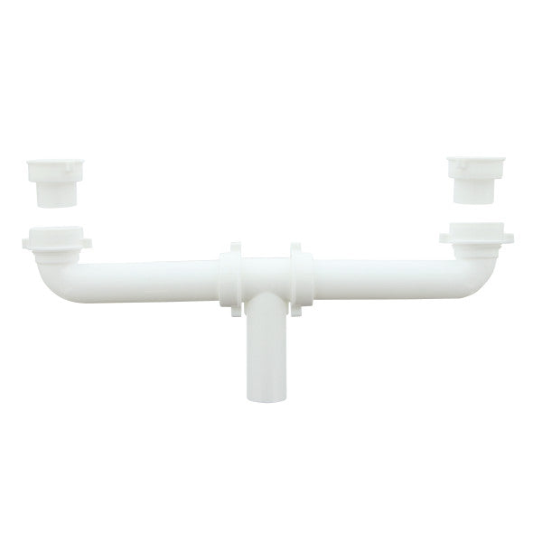 Desagüe doble. Tipo T de 1-1/2" x 16" para fregadores para trampas de drenaje tuberías