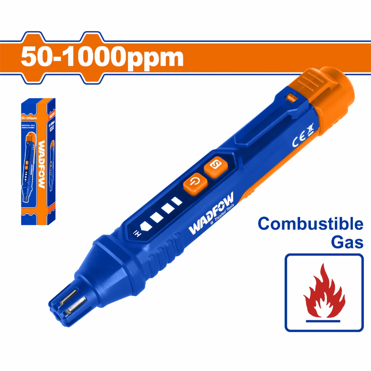 Detector digital de gases. Pantalla LCD. Detecta gas combustible. 50-1000ppm.
