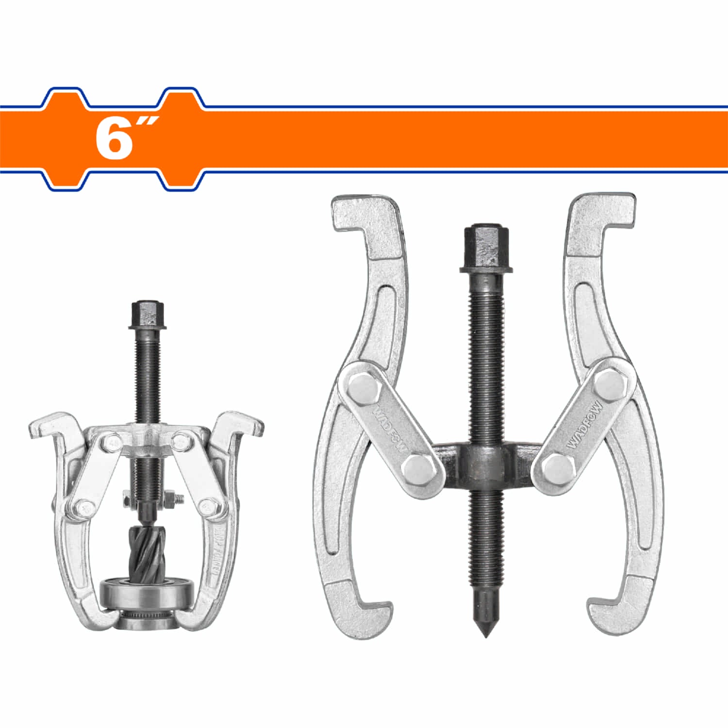 Extractor de 2 mandíbulas 6". Tratamiento térmico. Galvanizado. Extractor de dos garras. De rodamientos y balinerAS