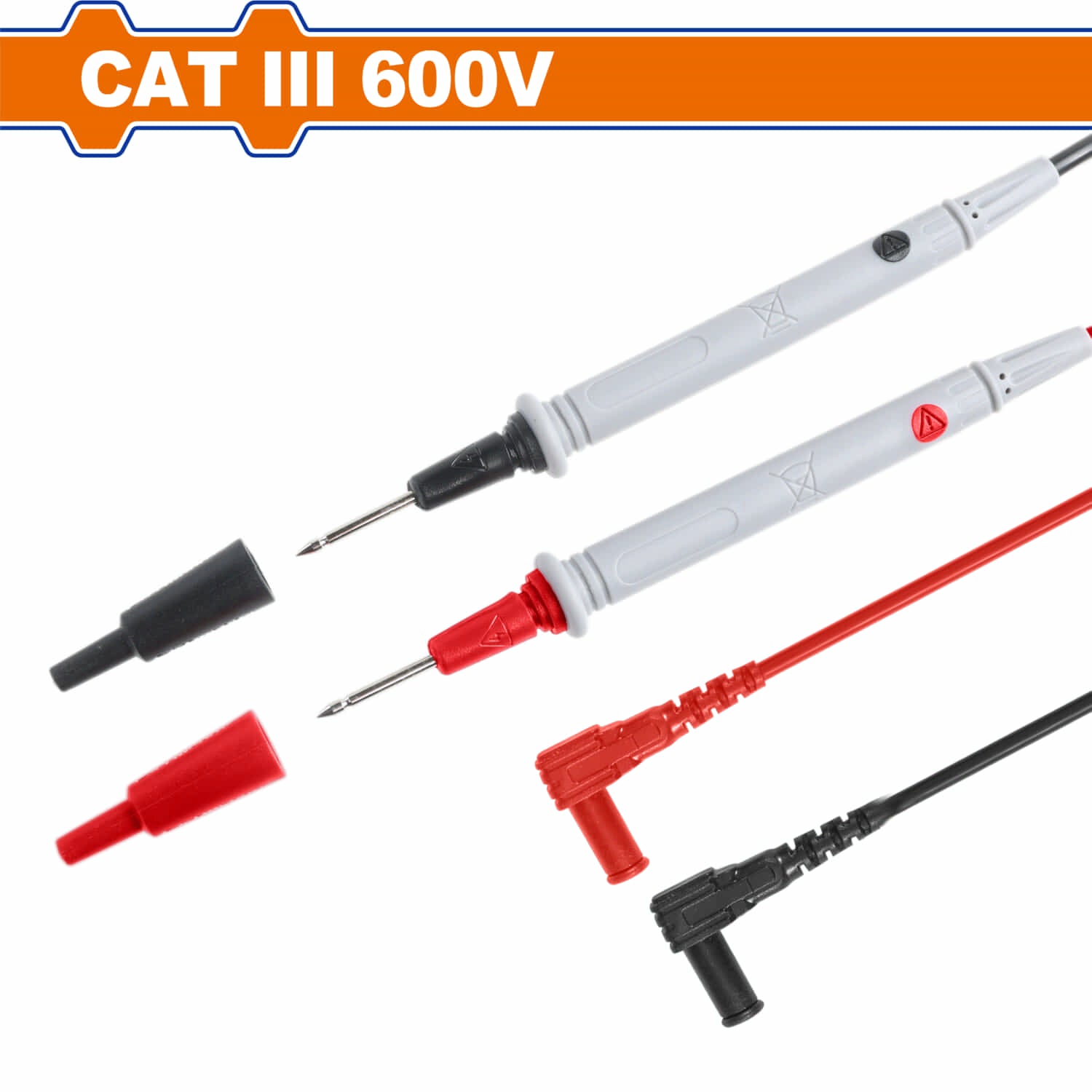 Cable y Puntas de Prueba para Multímetro 85cm CAT Ⅲ600V 136mm Largo. Apto para Medidor Abrazadera