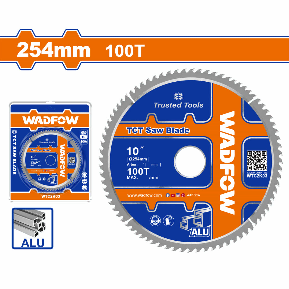 Disco De Corte Sierra TCT 10" 100T Anillo Reductor 16mm Corte De Aluminio. Ideal Sierra Circular.