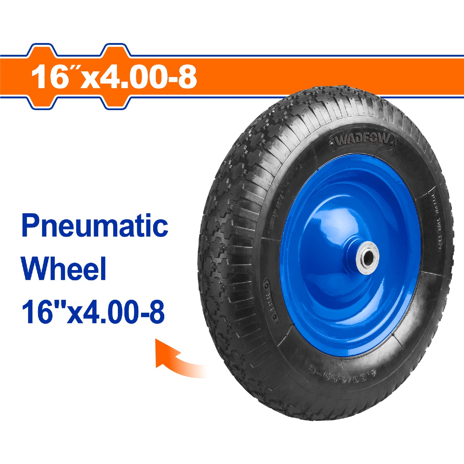 Rueda Neumática para Carretillas de 150 Kg. De 16" X 4.00-8. Comp. con: WWB8F01 WWB8F03
