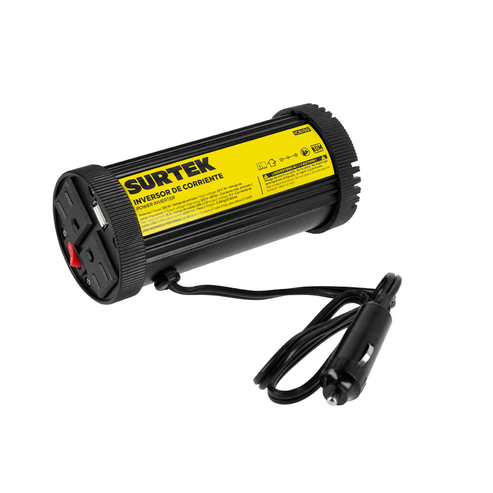 Inversor corriente DC-AC, 12 V DC - 120 V AC, 150 W