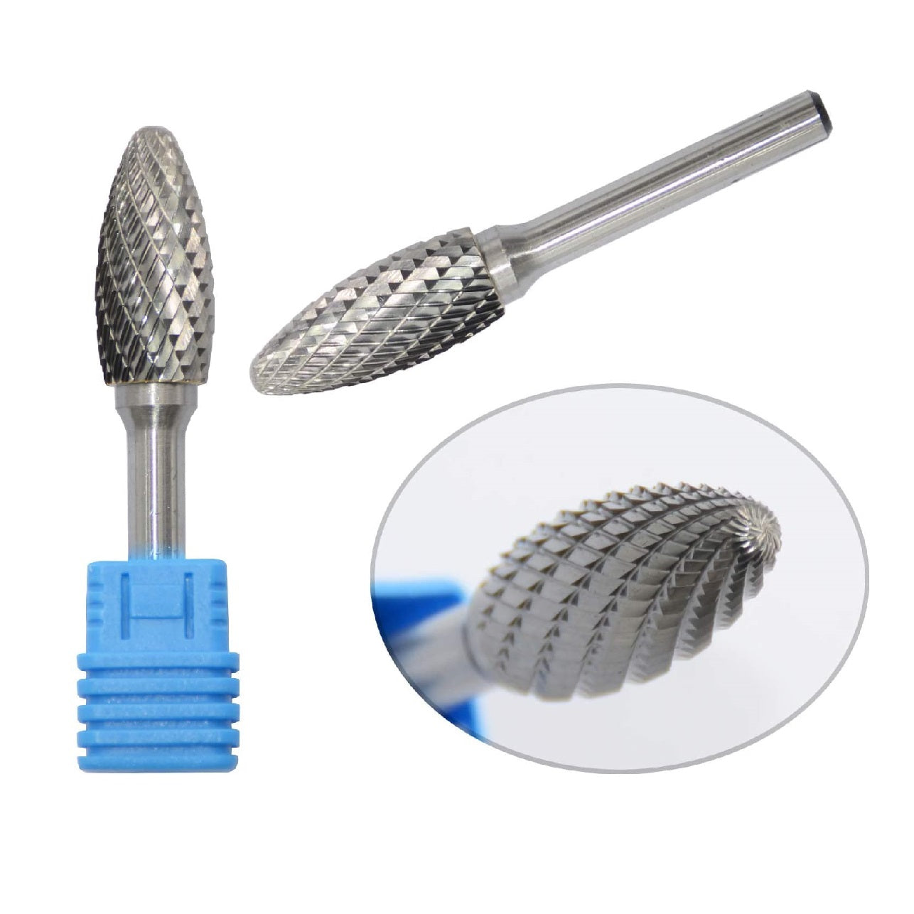 Fresa lima rotativa de carburo de tungsteno Ovalada vastago 6mm Para mototool