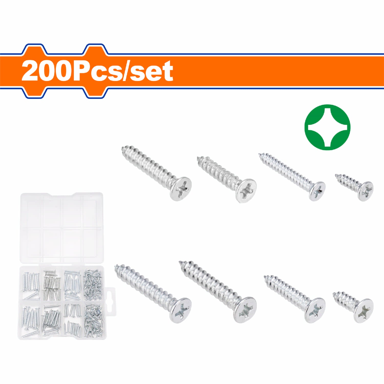 Tornillos autoperforantes Phillips Cabeza Avellanada Galvanizado 200 pzas.