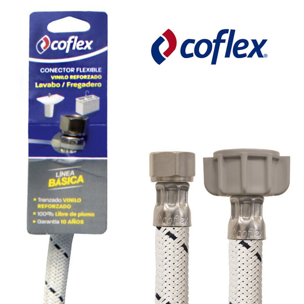 Tubo Abasto COFLEX Freg/Lav 3/8"COMPx1/2"A.M Plastico 16"