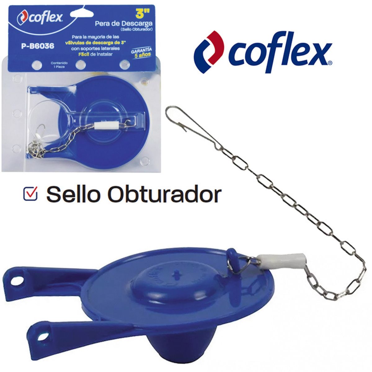 Korky "COFLEX" AZUL EXTRA HEAVY DUTY 3" PARA INODORO