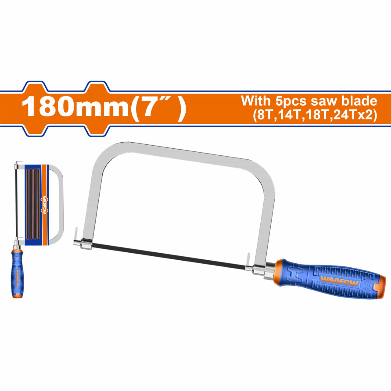 Sierra Caladora Manual 7" Incluye: 5 hojas de sierra(8T,14T,18T,24Tx2)