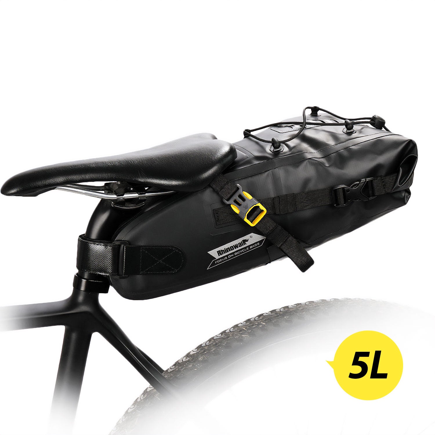 Bolso impermeable para Bicicleta 5L, para anclar bajo el asiento Rhinowalk
