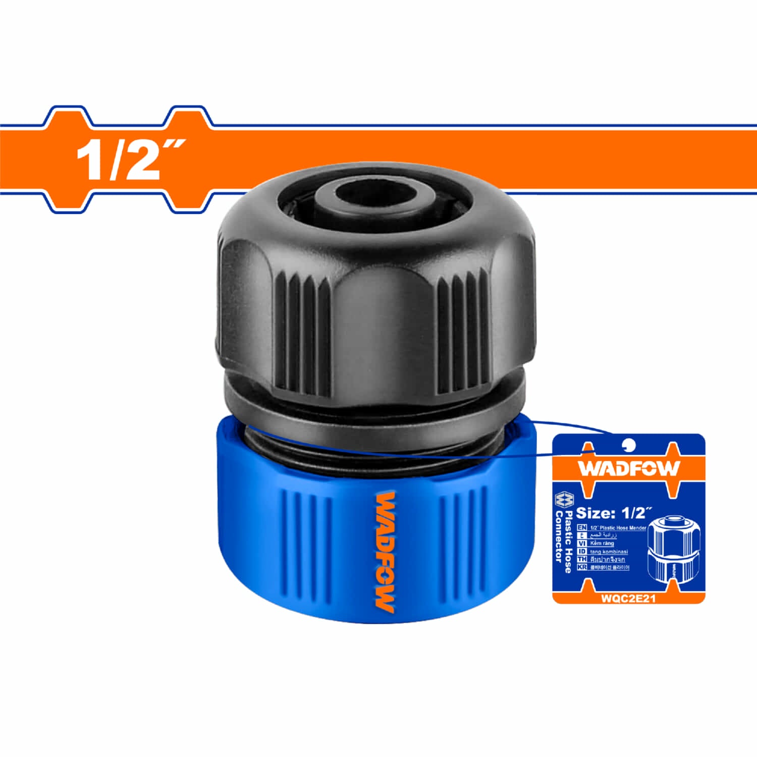 Acople para manguera plástica 1/2"