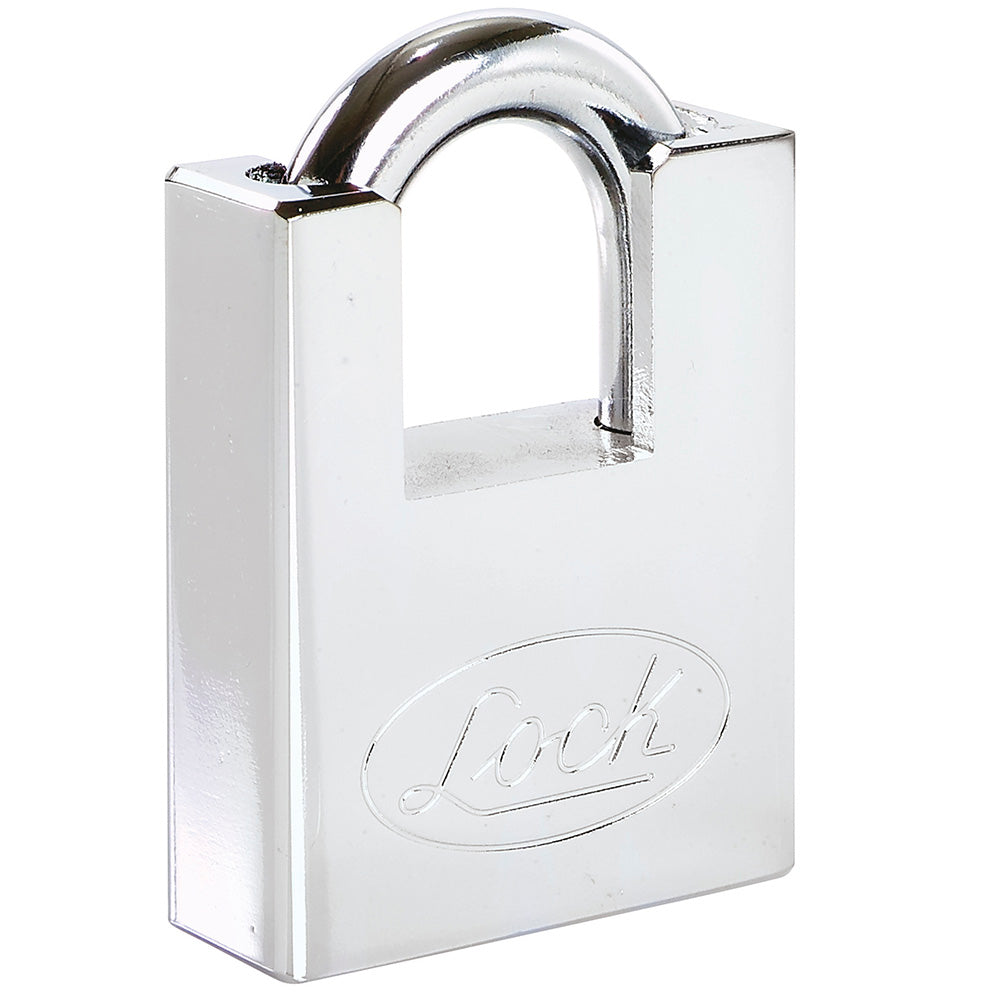 Candado acero antipalanca, llave discos cromo satinado Lock