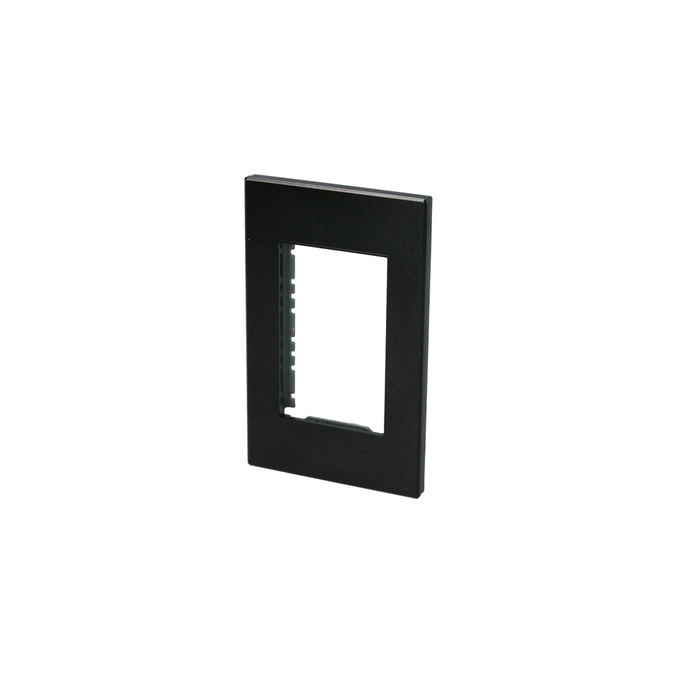 Placa 1 módulo negro 1/1 Surtek.