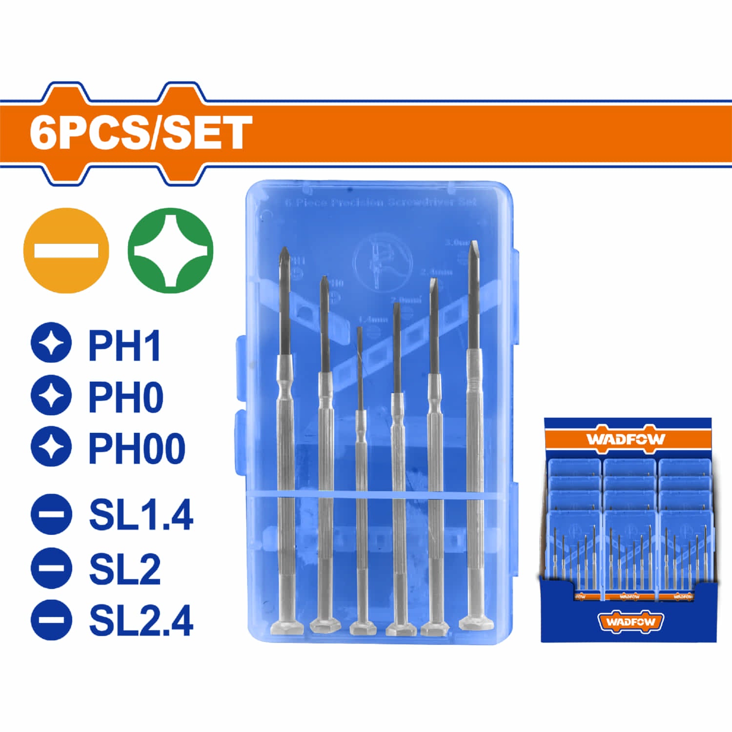 Destornilladores De Precisión PH1, PH0, PH00, SL1.4 SL2 SL2.4 6 Piezas