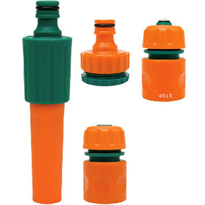 Juego de conectores y adaptadores Para Mangueras (4 Piezas, 1/2” Y 3/ 4”)