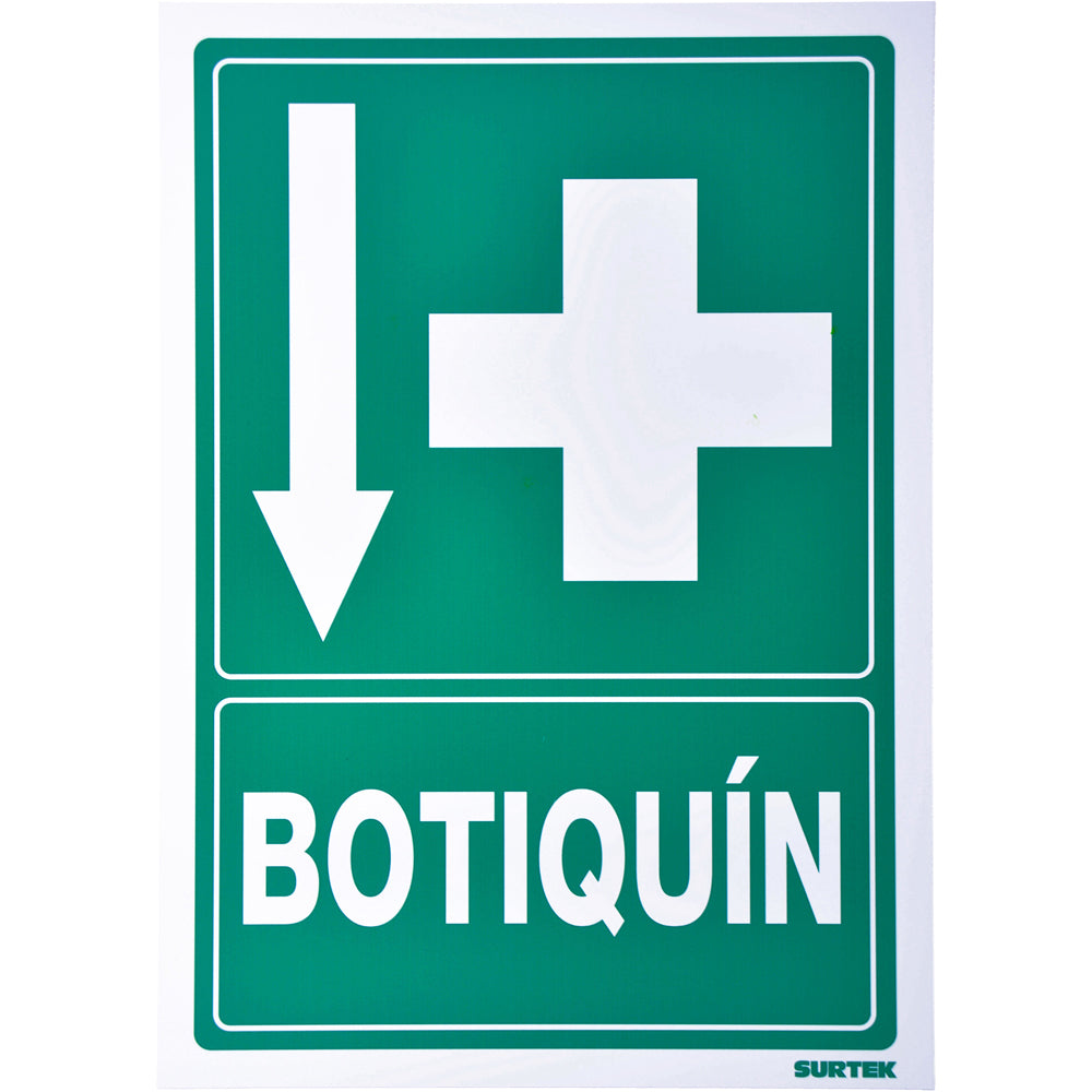 Letrero "Botiquín" Surtek
