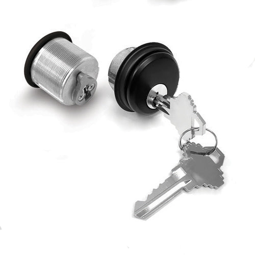 Cilindro Mortise 1-5/32_ Negro (incluye 2 llaves) Viene en par.