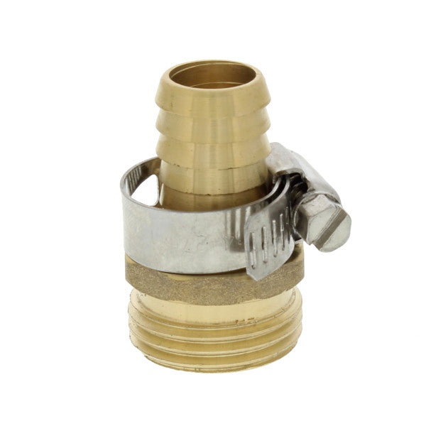 Acople macho de 5/8" para manguera. Incluye clamp
