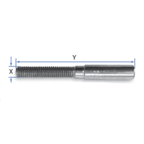 Fiting para cable 5 mm rosca izquierda.