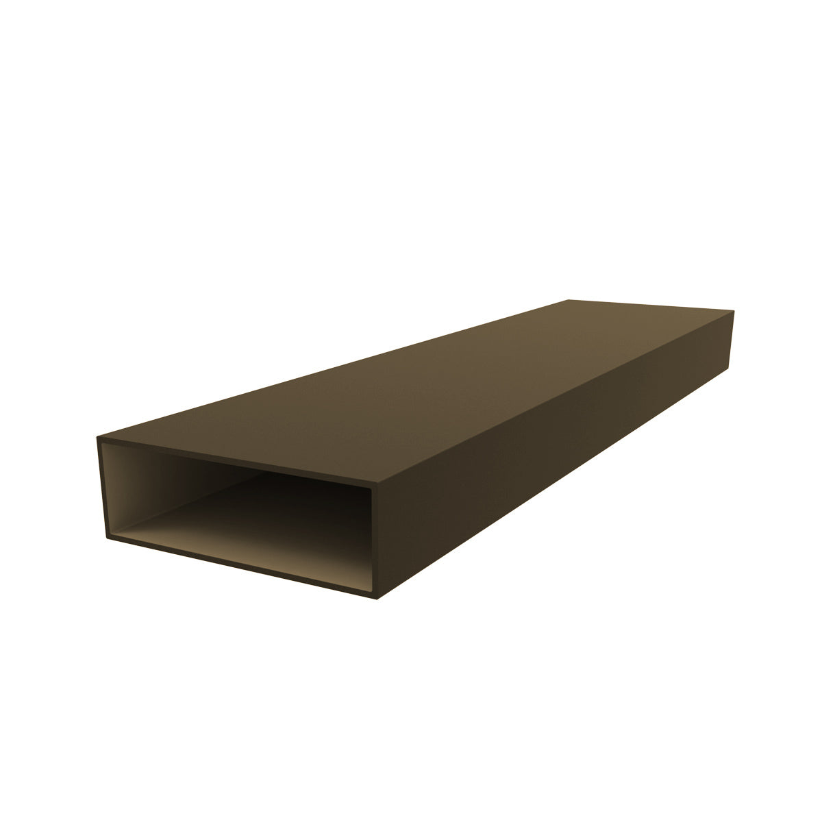 Tubo Rectangular 4" x 1 3/4" Espesor 2.0 mm. Largo 5.85 mts. Acabado Anodizado Bronce 15 Micro