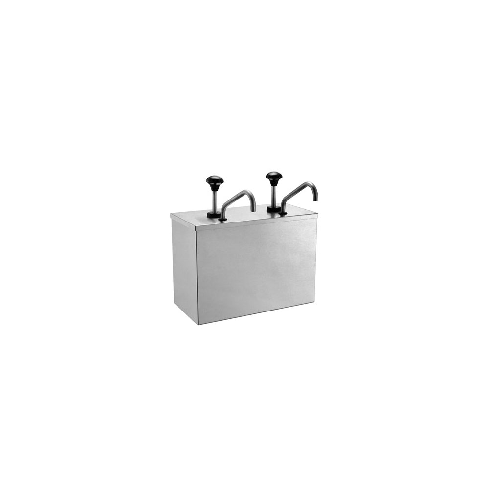 Dispensador de salsas Doble 2.5 Lts. Con contenedor interno removible. 360x180x390mm (1 año)