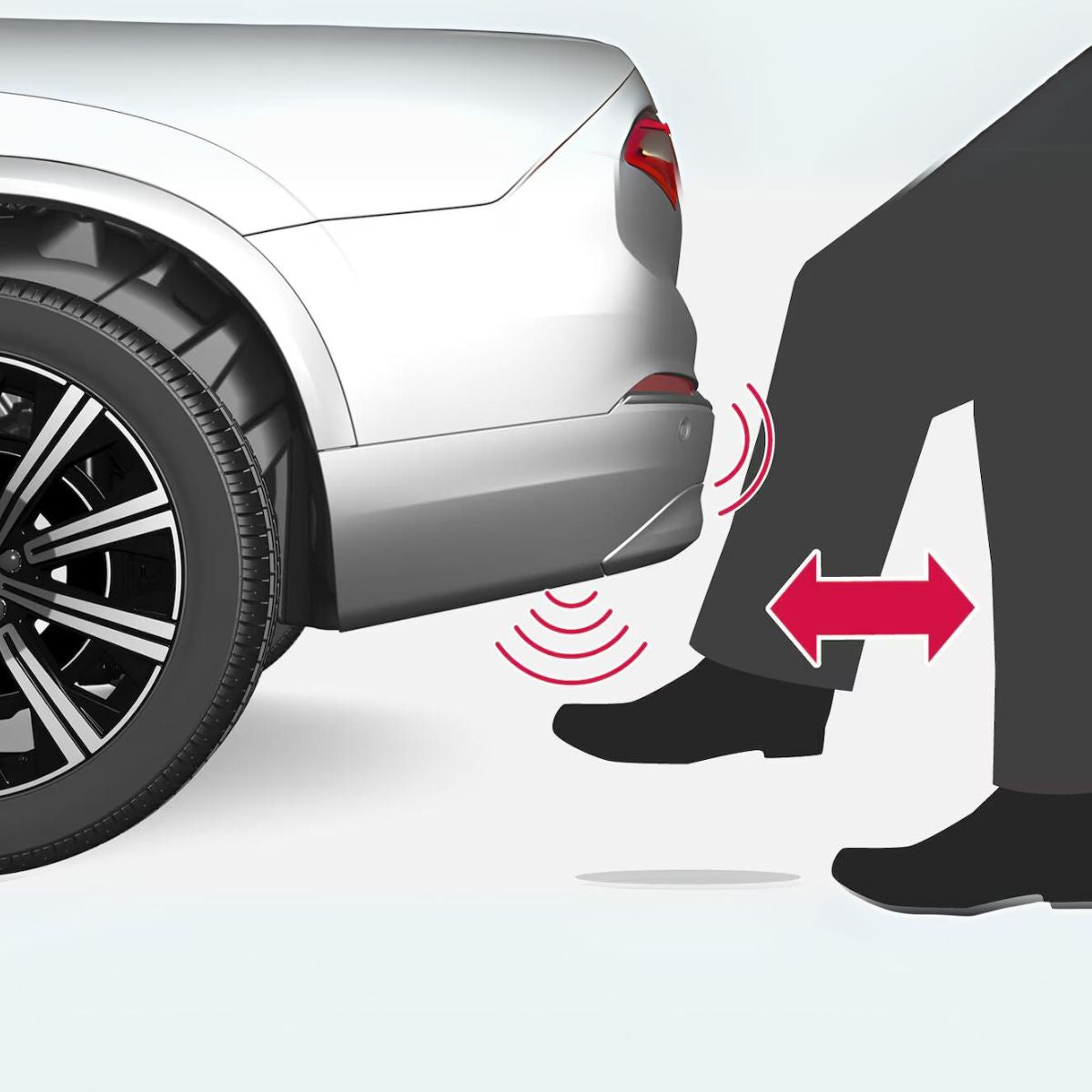 Sensor automatico de patada para Puerta Trasera del Maletero con detección de pie. Ideal para autos Forthing. Sensor automatico de patada.