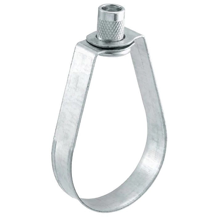 Grapa o Sujetador Tipo Pera para Tuberia EMT de 1 1/4". Galvanizado en Caliente.