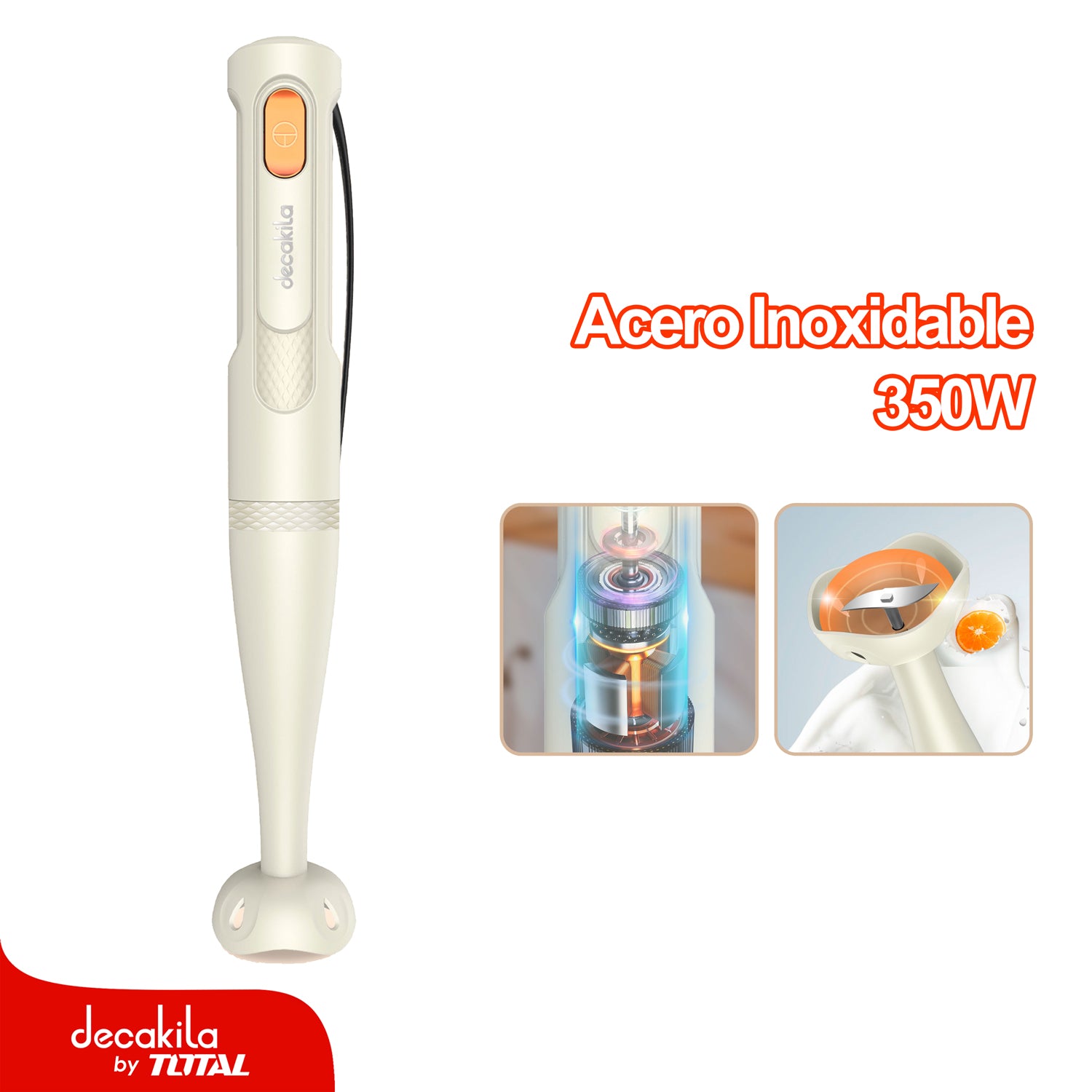 Licuadora batidora de mano 350W120V~50-60Hz Botón de un toque. Motor Silencioso.