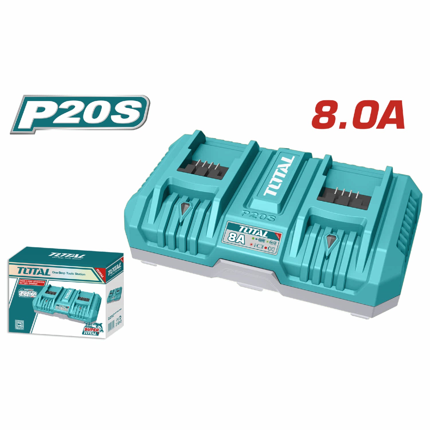 Cargador de Batería 20V 8.0Ah con 2 puertos