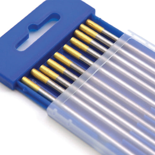 1.6 mm Tungstenos Dorados Lanthanados al 1.5% WL15 175mm. Paquete de 10 pcs.