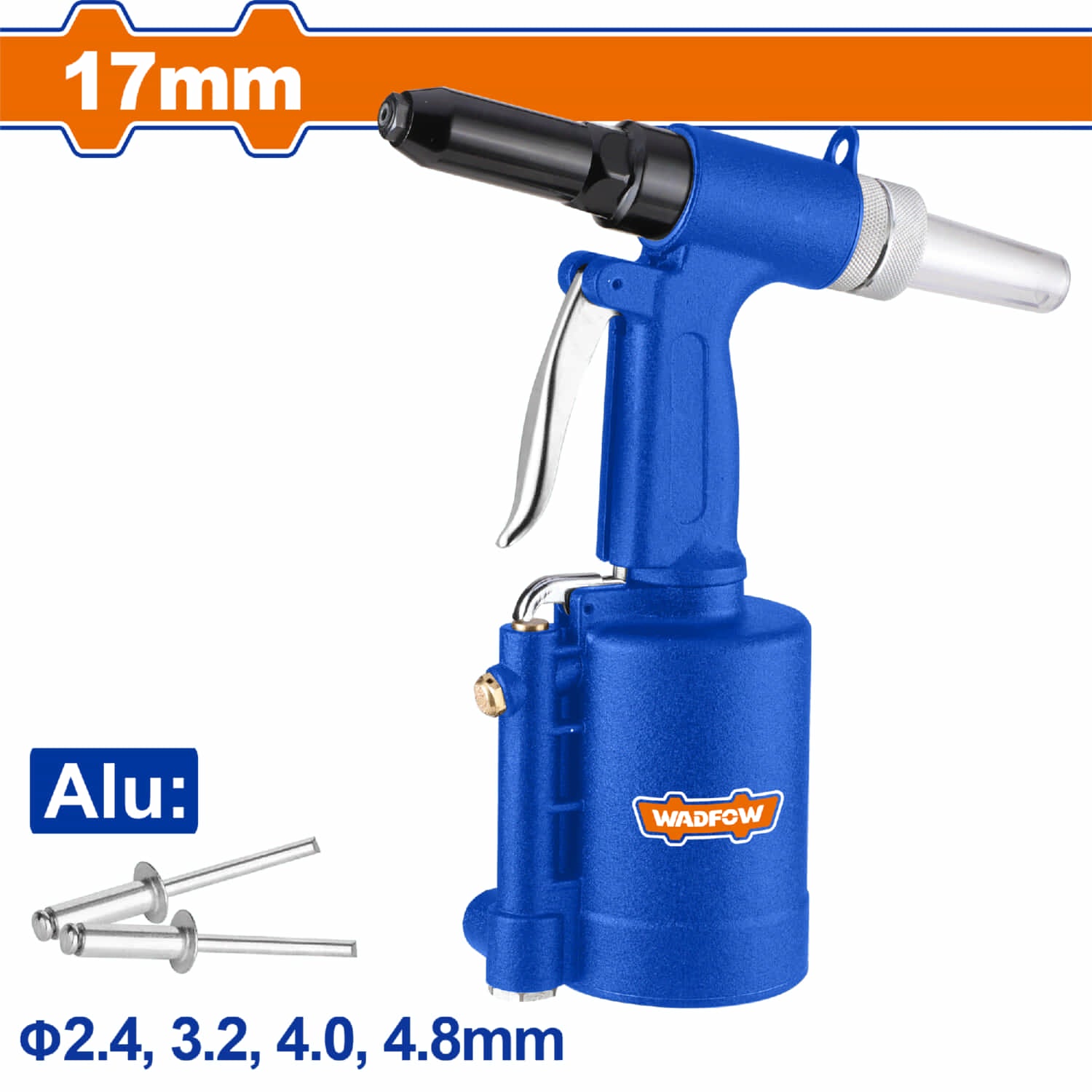Remachadora Neumatica 17mm de 2.4mm 3.2mm 4mm 4.8mm