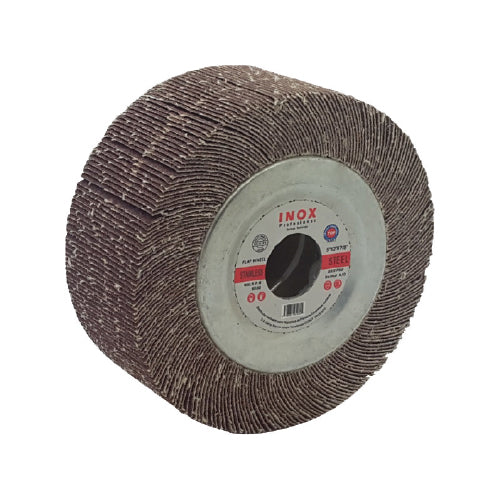 Flap`wheel 125mmx2"x7/8" hole. Normal AO #60.