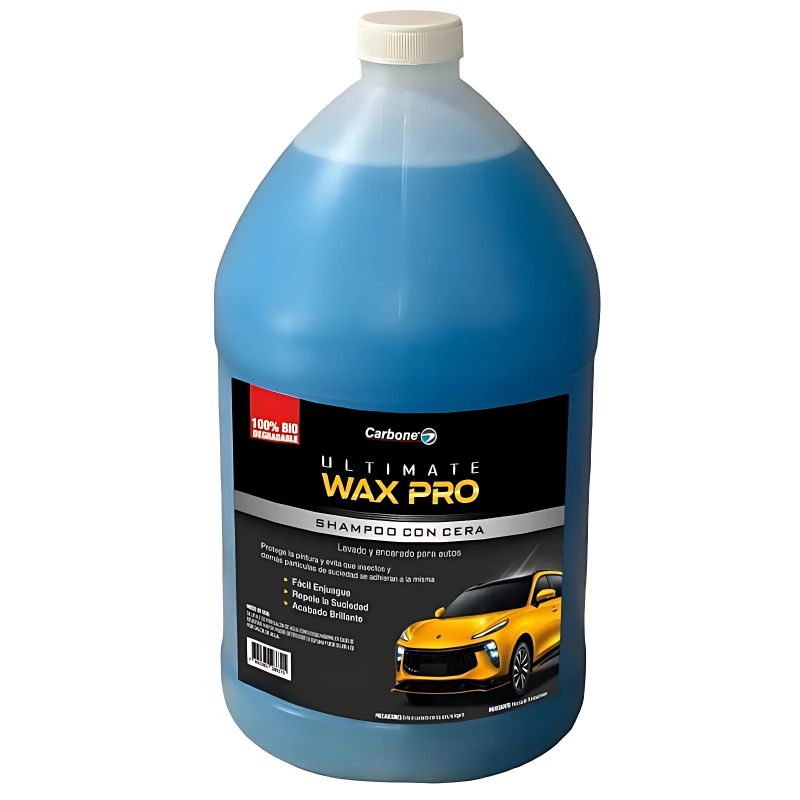 Shampoo con cera para autos. 1 galón (3.78 L)