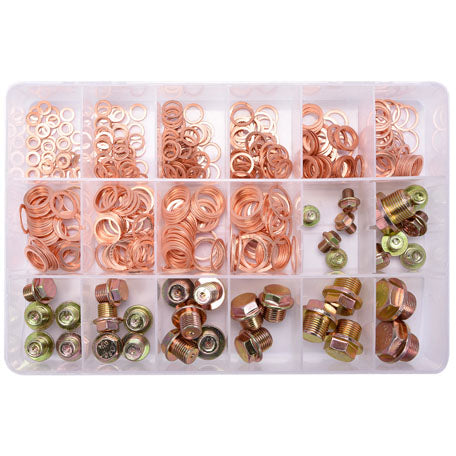 Tornillos De Cárter De Aceite Y Juego De Juntas. Incluye De 6m a 20 mm. Set de 534 piezas.