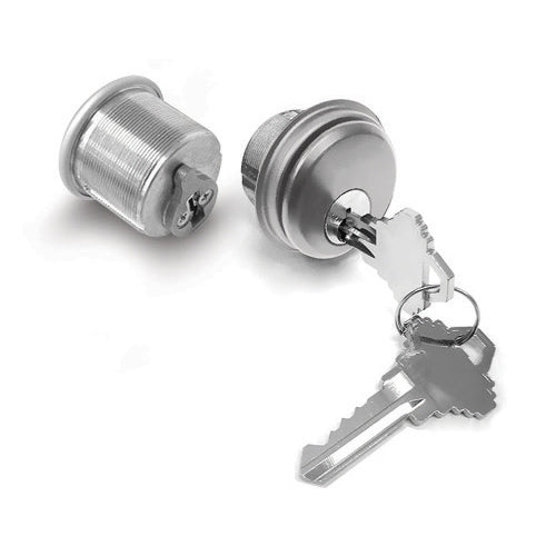 Cilindro Mortise 1-5/32_ Silver (incluye 2 llaves) Viene en par.