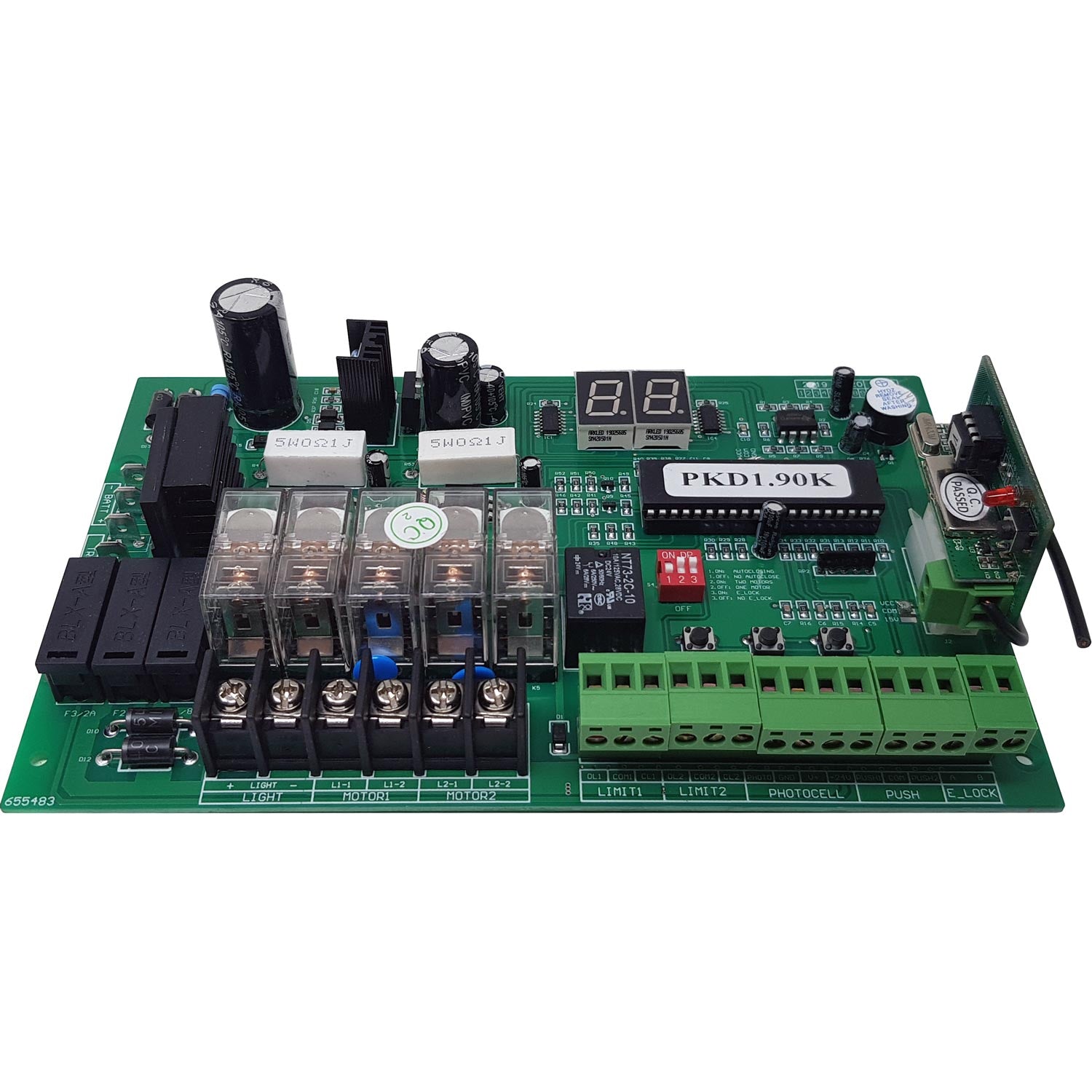Tarjeta de repuesto para motores abatibles Easyopen600 o easyopensolar600 de 1 o 2 puertas simultan MV07