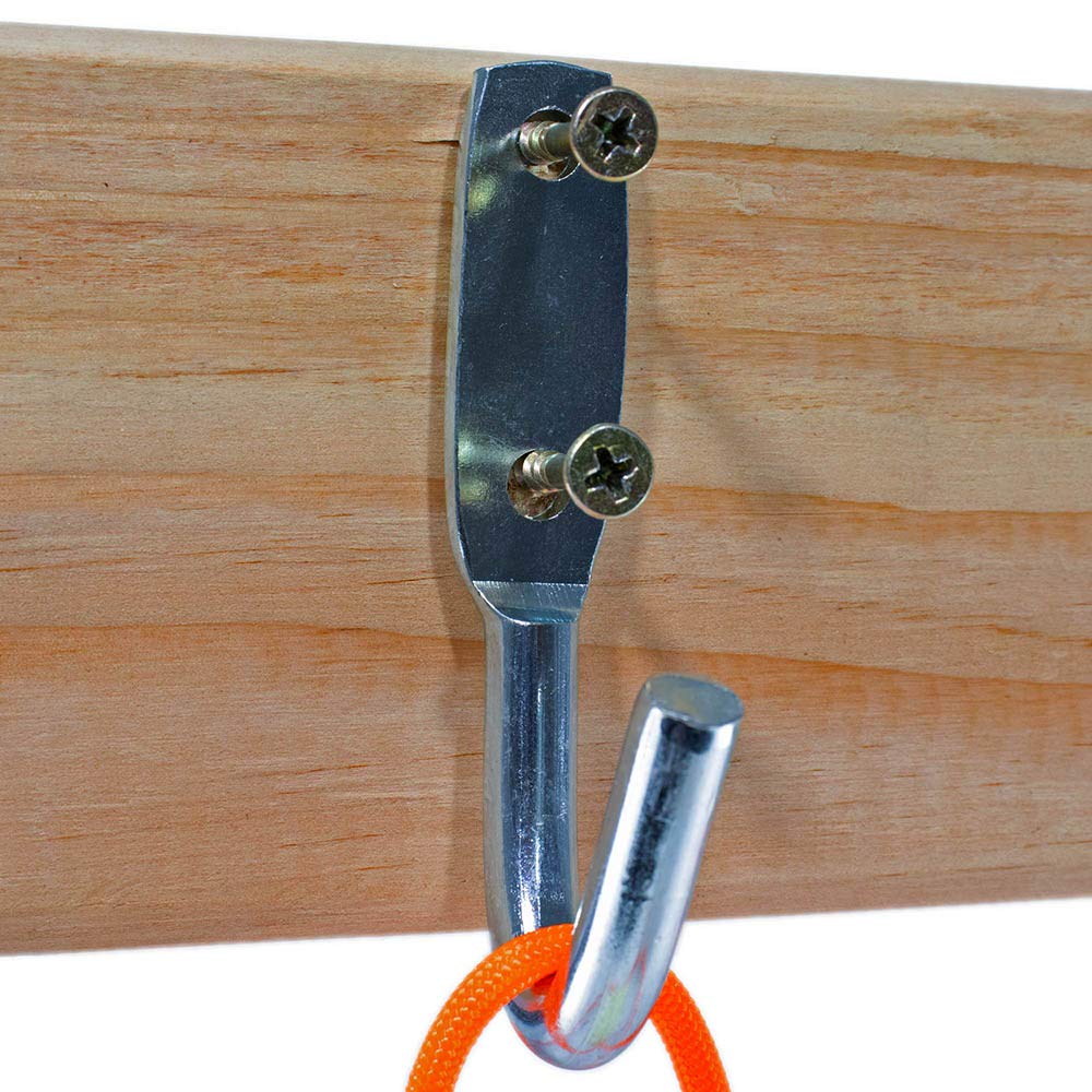 (Par) Ganchos galvanizados de 3-3/8" para cuerda