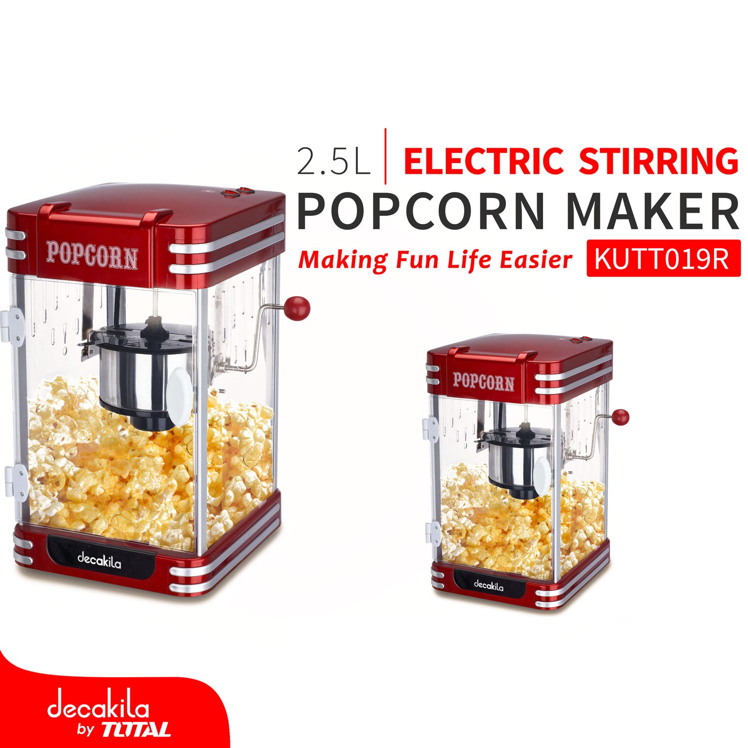 Máquina de palomitas de maíz 30*29*44cm, PC/PP, 120V/60Hz, 310W
