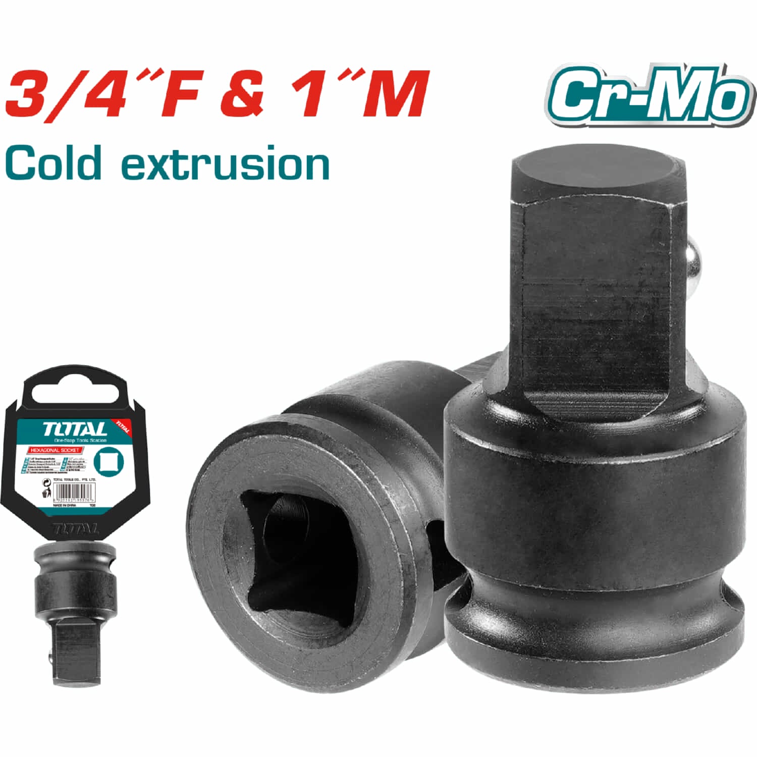 Adaptador para dado de Impacto 3/4"(H) X 1"(M)