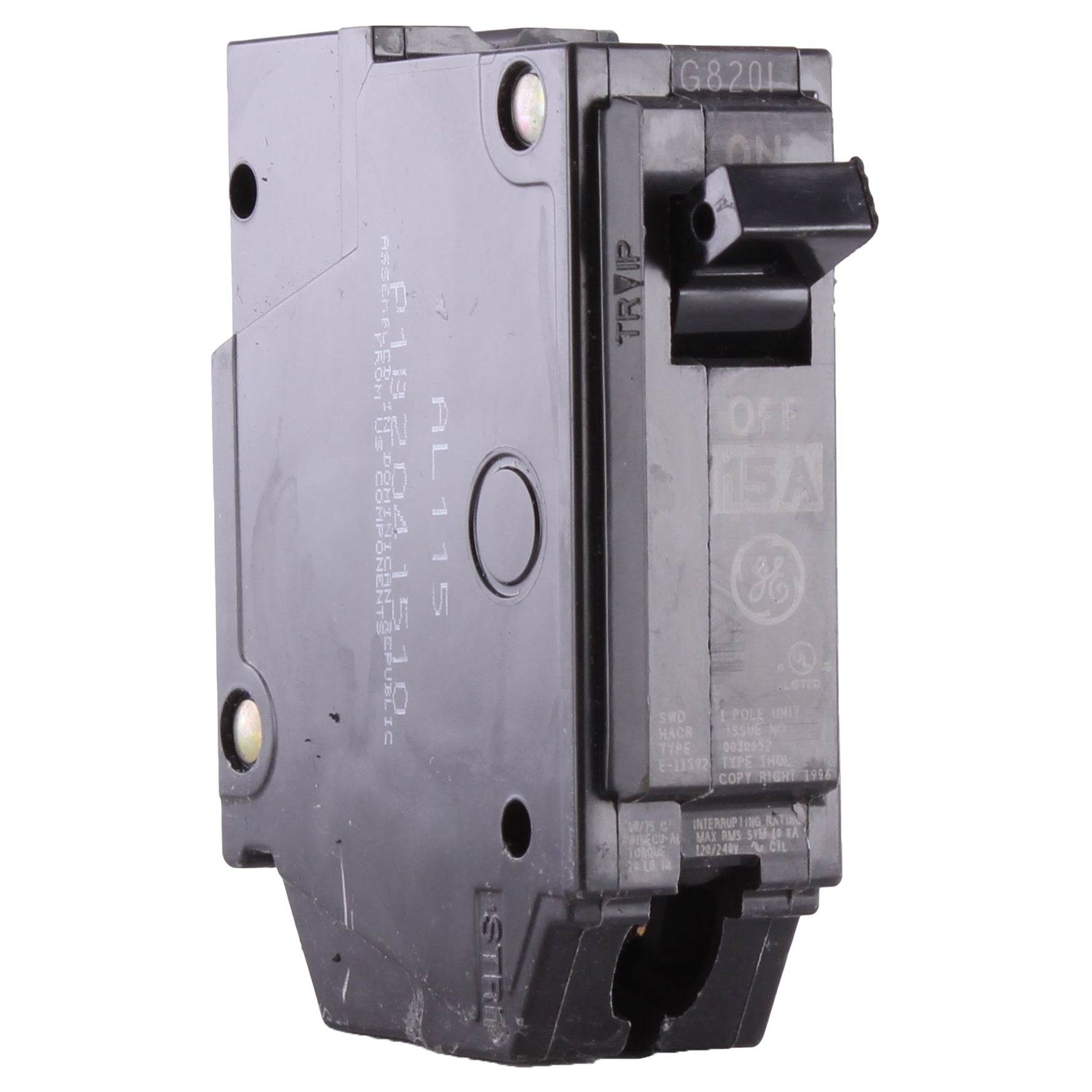 エイチキ15 Breaker Eléctrico 15 Amperios De 1 Polo, 120/240 V. General Electric (